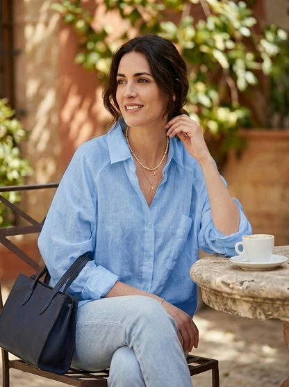 The Maison Lavista Oversized Blanca Linen Shirt