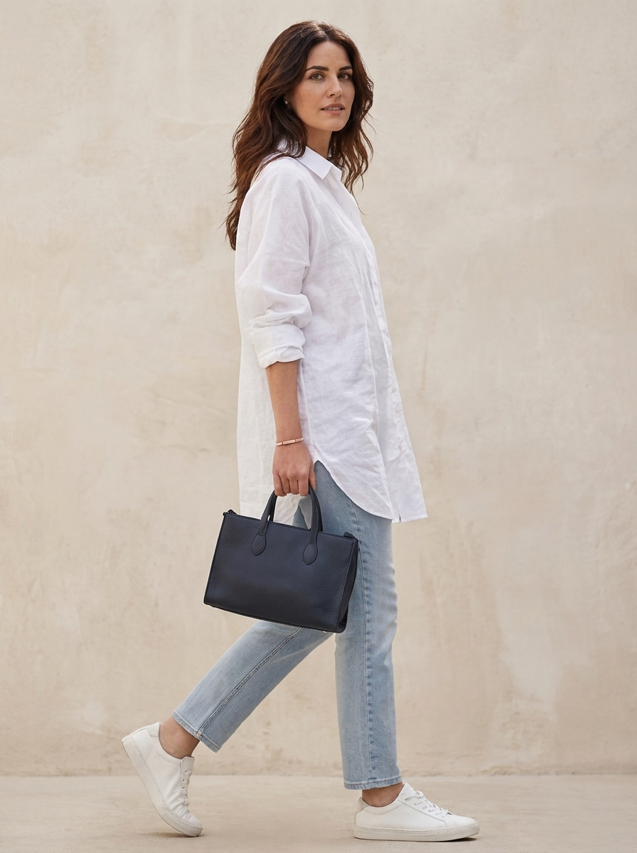 The Maison Lavista Oversized Blanca Linen Shirt