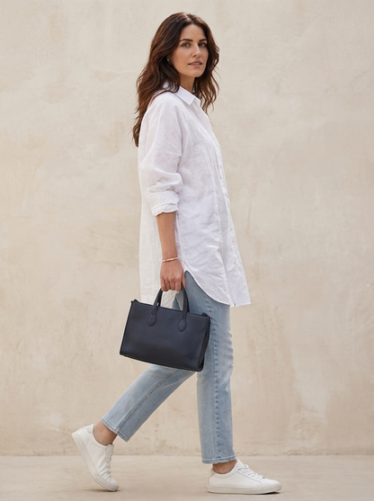 The Maison Lavista Oversized Blanca Linen Shirt