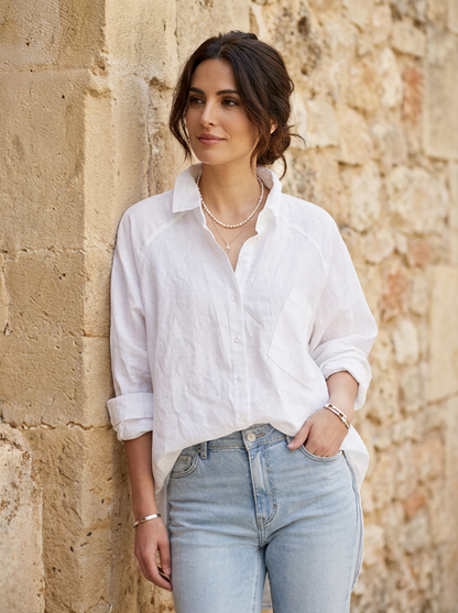 The Maison Lavista Oversized Blanca Linen Shirt