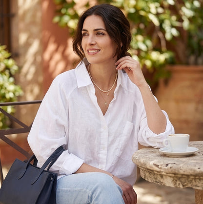 The Maison Lavista Oversized Blanca Linen Shirt