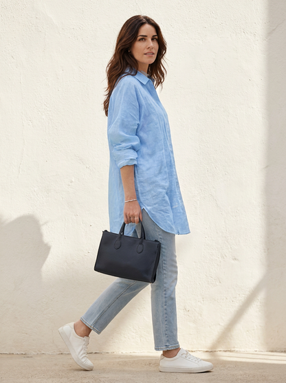 The Maison Lavista Oversized Blanca Linen Shirt