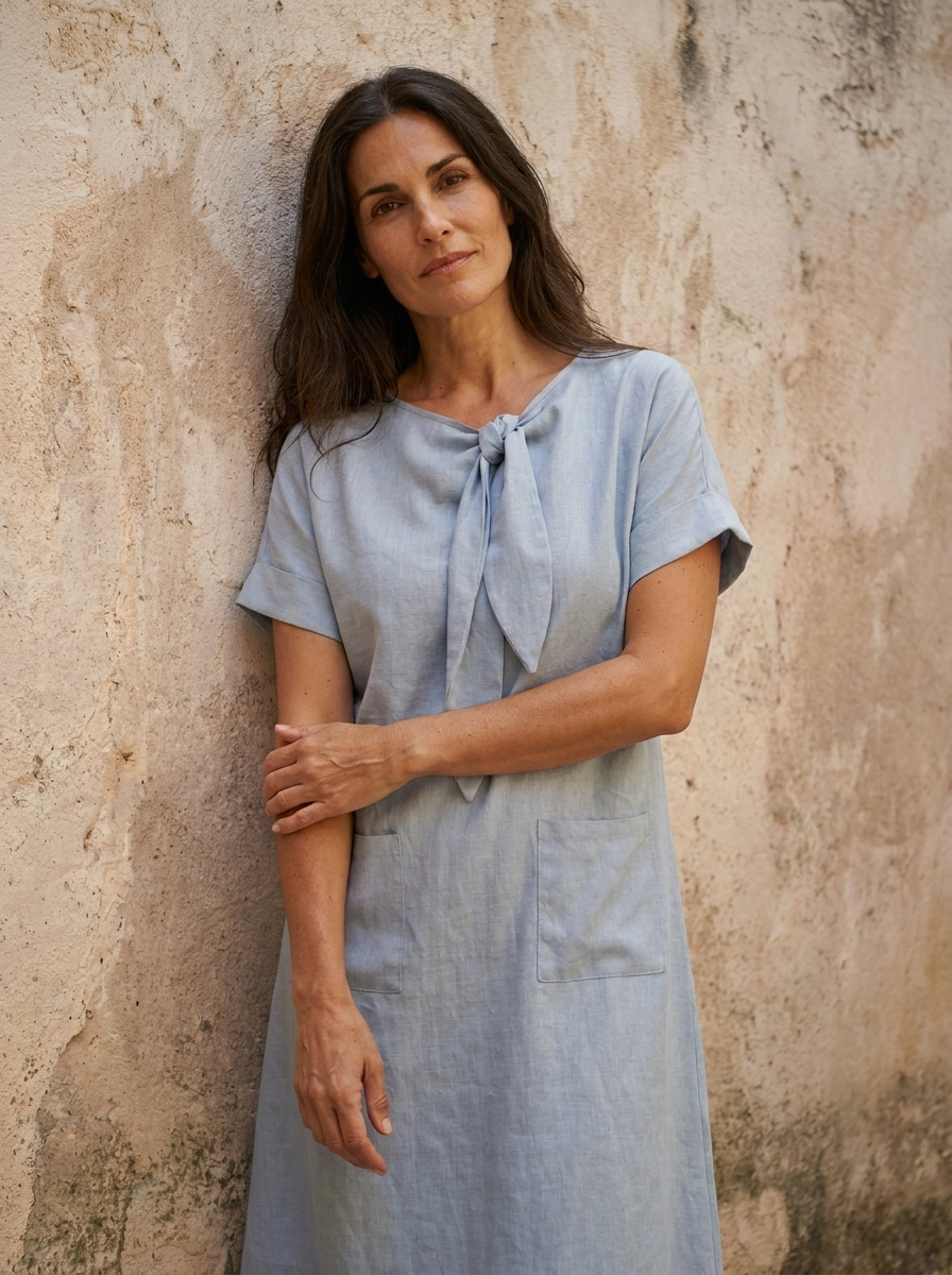 The Maison Lavista Linen Knot Dress