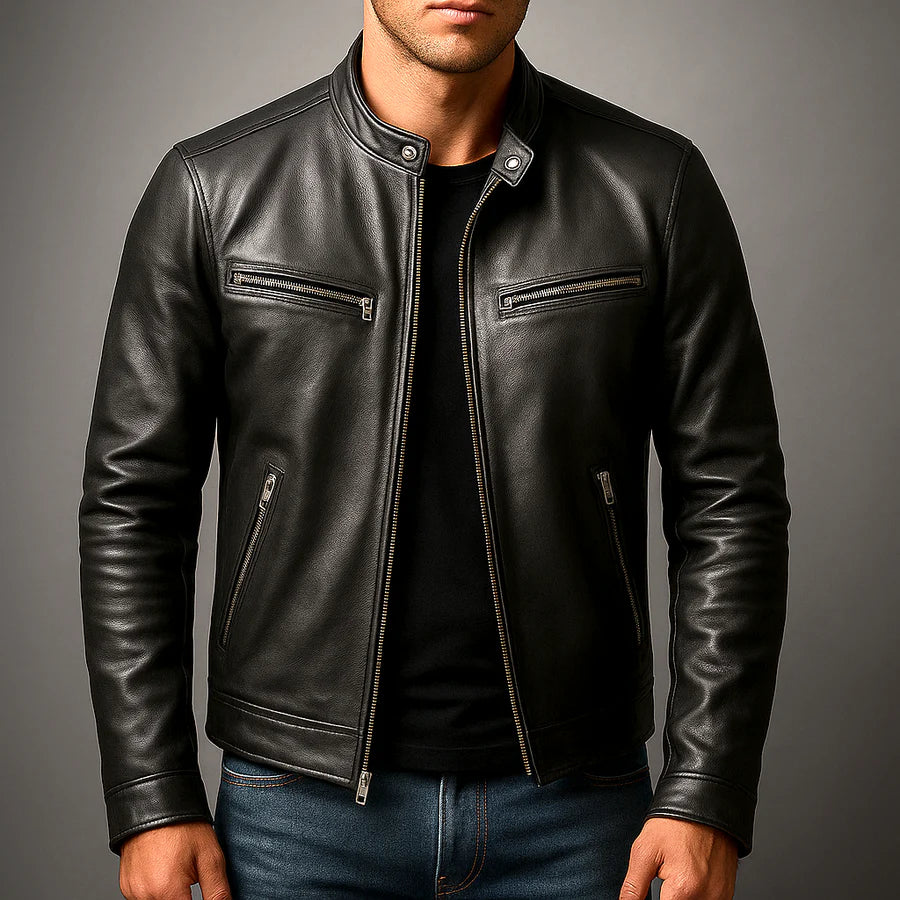 The Maison Lavista Leather Motorcycle Jacket