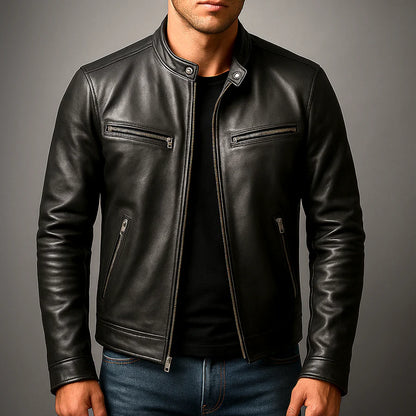 The Maison Lavista Leather Motorcycle Jacket