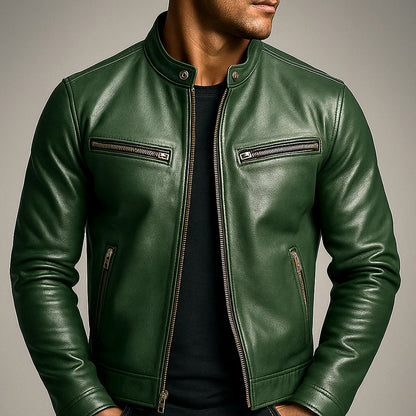 The Maison Lavista Leather Motorcycle Jacket